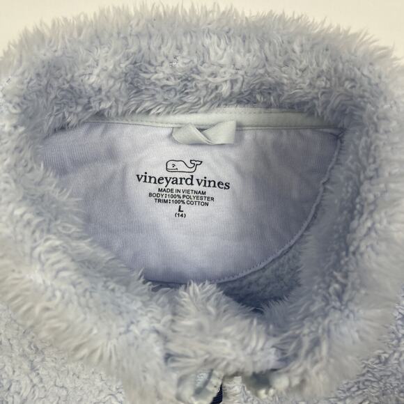 Vineyard Vines Girls Fuzzy Zippered Jacket Large (14) - Picture 2 of 3